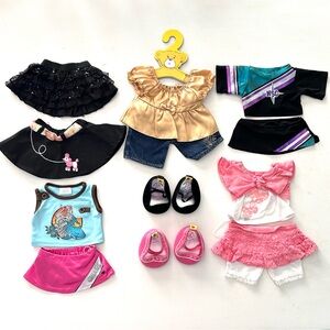 Build-A-Bear Clothes Shoes Hanger Lot 13 pcs